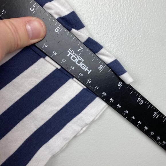 Polo Ralph Lauren Shirt Mens Large Blue White Striped Classic Fit‎ Pocket Pony - Picture 9 of 10